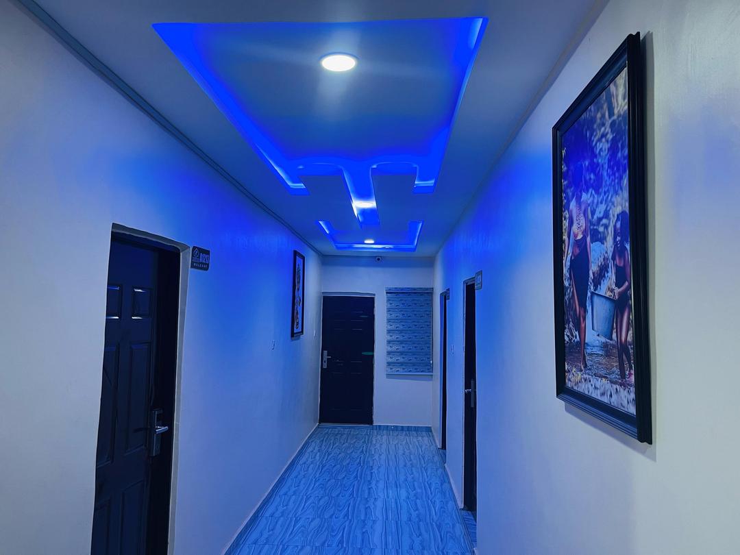 blue walkway